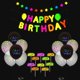 thumbnail image 1 of Kit de globos de látex con diseño de felicitación de cumpleaños, 26 globos con pancarta y adorno, 1 of 4