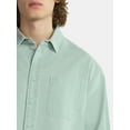 thumbnail image 2 of No Boundaries Twill Shirt with Long Sleeves, Men's and Big Men's, 2 of 5