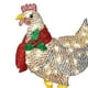 thumbnail image 4 of Pollo Iluminado Acrílico Con Bufanda Adornos Navideños Pollo para Patio Jardín, 4 of 9