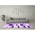 thumbnail image 3 of Ahgly Company Indoor Round Abstract Purple Modern Area Rugs, 5' Round, 3 of 4