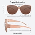 thumbnail image 5 of TINHAO Polarized Sunglasses Over Glasses for Women Men, Fit Over Glasses Sunglasses with Square Oversized UV Protection, 5 of 6