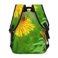 thumbnail image 5 of KLL Bees Pollinates A Yellow Dandelion Print Casual Backpack for Men Women,Travel Casual Backpack Outdoor Activities Bag Daypack for Travel Hiking Shopping Daily, 5 of 5