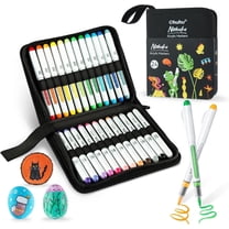 Ohuhu Acrylic Paint Markers Direct Liquid 24 Colors, Brush Tip, Waterproof, for Rock & Canvas -Nahuku