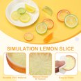 thumbnail image 3 of 10 Pcs Fake Lemon Slices, 1.6 Inch Simulation Lemon Slice Artificial Fruit Decor for Home Party Fruit Props, Orange, 3 of 7