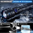 thumbnail image 2 of Lumbor37 Linterna Led Recargable, Lampara de Mano Linternas Led Recargables Alta Potencia, Potente Linterna Tactica Militar USB L&aacute;mpara de Mano Para Emergencia Camping Regalo, 2 of 7