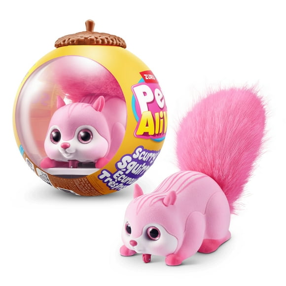 Pets Alive Scurry'n Squirrel Interactive Robotic Pet Toy (Pink),with Movements & Sounds by ZURU