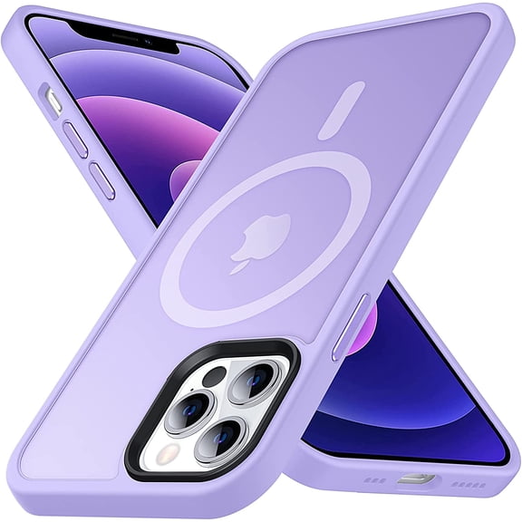 Designed for iPhone 12/12 Pro Case, [Compatible with Magsafe] Slim Anti-Scratch Shockproof Case Cover for iPhone 12/12 Pro 6.1 inch, Purple