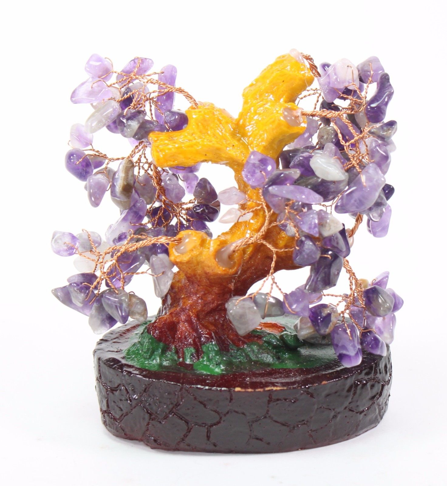 5" Feng Shui Amethyst Purple Money Tree Wealth Fortune Blessing Gift US Seller