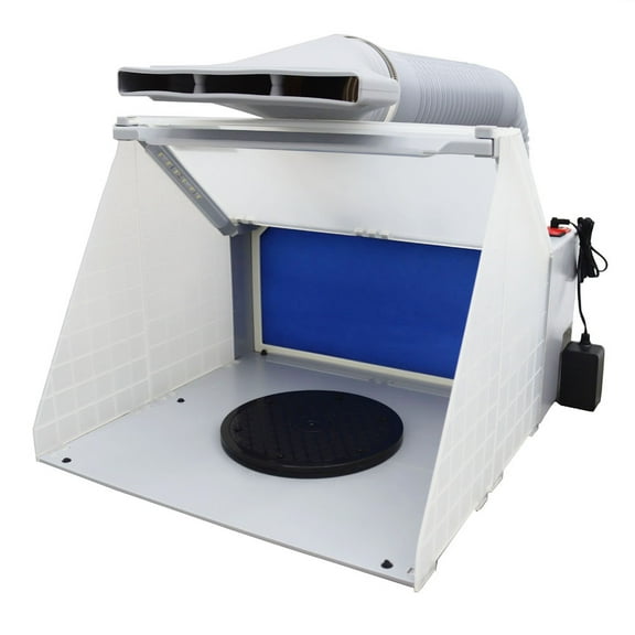 Portable Airbrush Paint Spray Booth Kit with LED Light 110V for Painting Crafts