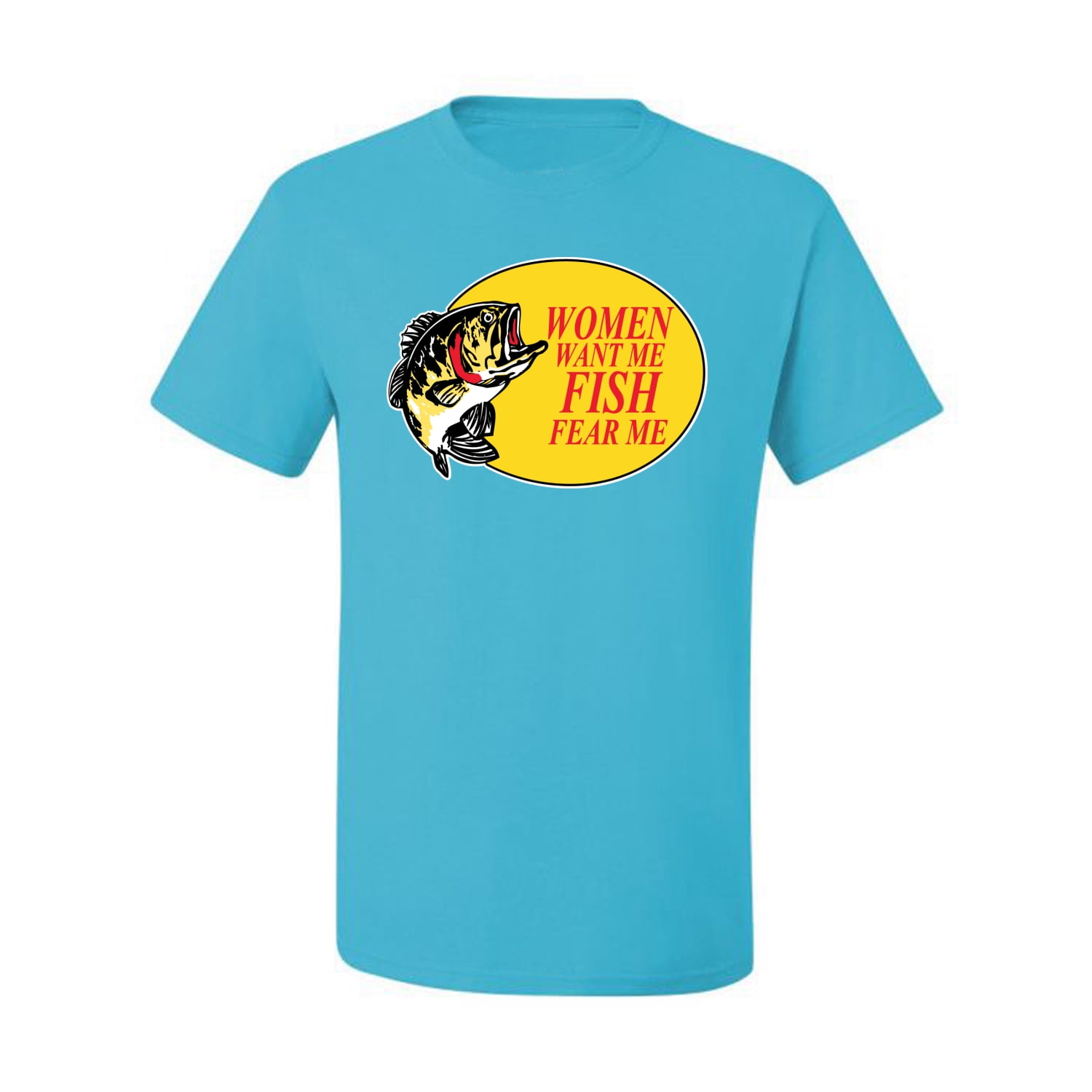 Women Want Me Fish Fear Me Fishing Men's Graphic T-Shirt, Purple, 4XL