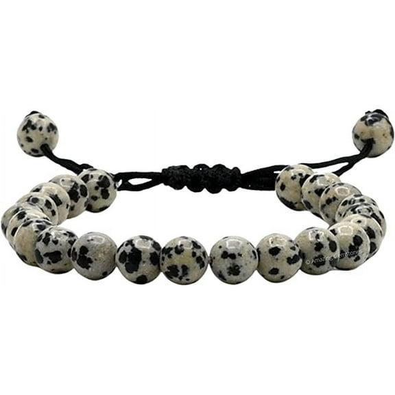 Amazing Gemstone Dalmatian Jasper Crystal Bracelet Adjustable