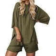 thumbnail image 2 of Stylish Women's Shorts Suit Set for Summer Sports Activities Casual Wear Comfortable Machine Washable Outfit Featuring Round Neck T-Shirt and Athletic Shorts, 2 of 6