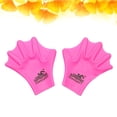 thumbnail image 2 of Webbed Swim Gloves for Water Resistance Training Silicone Rosy Color Great for Upper Body Workout, 2 of 9