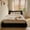 Black, variant on melmine King Size Bed Frame with Removable Headboard & Soft Rounded Corners Cloud Bed Frame Boucle Bed,Beige