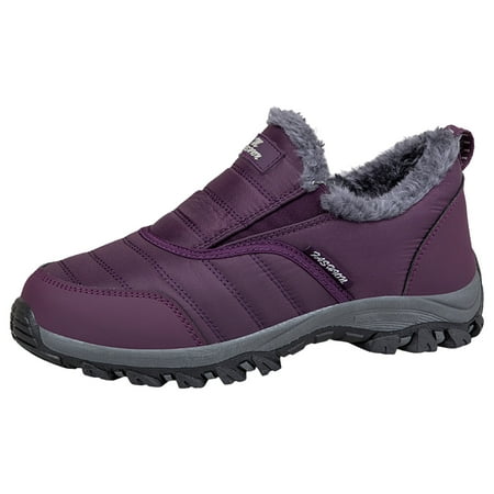 

Women S Snow Boots Winter Warm Thickened Couple Style Fashion Simple Comfortable Thick Bottom On Casual Shoes