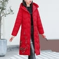 thumbnail image 3 of Pincandy Womens Fashion Hooded Coat Quilted Long Puffer Jackets Waterproof Warm Winter Maxi Length Parka Coats, 3 of 6