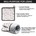 thumbnail image 7 of Green Dress Princess Castle Pattern Kitchen Oven Mitt and Pot Holder Sets 4 Pcs for Baking, Cooking and Grilling, Heat Resistant Up To 392 °F, 7 of 7