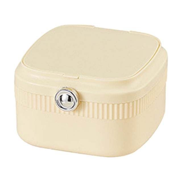 Jewelry Box Organizer,Jewelry Storage Organizer Portable Earrings Necklaces Rings Hand Jewelry Mini Storage Box with Built in Mirror Partitions Dirt Proof Storage