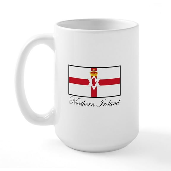 CafePress - Northern Ireland Flag Large Mug - 15 oz Ceramic Large White Novelty Mug
