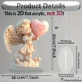 thumbnail image 4 of Angel Cherub Balloon Valentine's Ornament Pearl White 2D Acrylic Cloud Figurine Delicate Home Shelf Decor for Valentine's Day Gifts​, 4 of 6