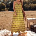 thumbnail image 3 of Yellow Brick patternSunlight Sleeveless Dress Loose Women's Dress Dresses Luxury Evening Dresses, 3 of 9