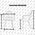 thumbnail image 3 of 2xhome - Set of 2 Organic Upholstered Fabric Modern Armchairs with Natural Wooden Legs for Dining Room Office or Accent Chair (Tweed Gray), 3 of 8