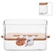 thumbnail image 1 of Caja de pañuelos con tapa de madera, soporte para pañuelos con madera transparente, caja de pañuelos de plástico, tecnología avanzada, 1 of 9