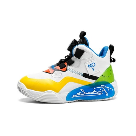 

Engtoy boys girls High Top Basketball Shoes Sport Shoes for Kids Breathable Lightweight spring autumn outdoors leather uppers Street Child Fashion Running Shoes Sneakers Little/Big Kids