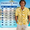 thumbnail image 6 of Xixirimido Yellow Zebra Stripe Matching Couple Outfits His and Hers Set Men's Button Down Shirt & Women's Sleeveless Midi Dress Summer Casual Beach Vacation Clothes, 5XL, 6 of 7