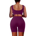 Clothes Red 2 Piece Tank Top, High Waisted Women's Suits Women Outfits