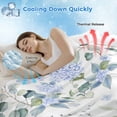 thumbnail image 3 of Blue Flower Cooling Blanket,Lightweight Breathable Summer Throw Blanket with Double Sided Cold Effect,Sage Green Eucalyptus Leaf Farmhouse Country Picnic Blankets Bed Sheet for Hot Sleepers 60"x80", 3 of 8