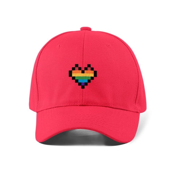Pixelart 8bit Ainbow Heart Hat  -Image by Shutterstock,  Small