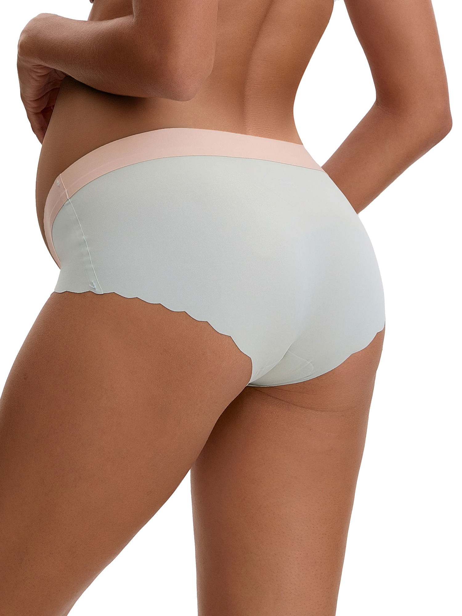 DARING DIVA Women's Ice Silk Wave Edge Maternity Panties XL Green