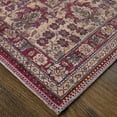 thumbnail image 3 of Feizy Rawlins Transitional Oriental, Red/Tan/Pink, 1'6" x 1'6" Swatch Stain Fade Resistant Pet & Kid Friendly Vintage Persian Design Carpet for Living Dining Bed Room, 3 of 9