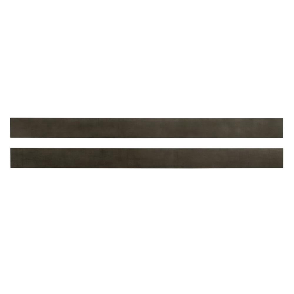 Pemberly Row Wood Transitional Full Size Bed Rails in Gray Finish