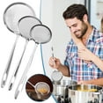 thumbnail image 2 of Fine Mesh Strainer Filter with Handle & Hanging Loop-7.8 Inch Long Stainless Steel Sieve for Straining, Sifting, and Rinsing - Durable Colander for Kitchen, Cooking, and Baking, 1Pc(Silver2,7.8x4.9"), 2 of 5