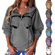 thumbnail image 4 of Top de manga larga, sudadera de manga larga para mujer, sudadera con capucha para mujer, sudadera con capucha de manga larga para mujer, funcionalidad versátil, 4 of 6
