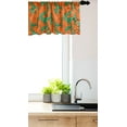 thumbnail image 3 of Ambesonne Tangerine Window Valance, Cartoonish Drawn Juicy Overlap Mandarins Repetition, Curtain Valance for Kitchen Bedroom Decor with Rod Pocket, 54" X 12", Vermilion Shamrock Green, 3 of 3