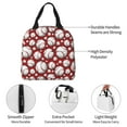 thumbnail image 3 of KLL Cute Baseball Print Insulated Lunch Bag Women, Reusable Cute Tote Lunch Box for Adult & Men, Leakproof Cooler Lunch Bags for Work Office Travel Picnic, 3 of 5