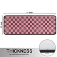 thumbnail image 5 of Kitchen Rugs Sets Of 2,Pink Brown Heart Checkered Pattern Anti Fatigue Kitchen Mat Rugs Non Slip Washable,Decorative Kitchen Floor Mats for Kitchen,Sink,Laundry,17"x47"+17"x47", 5 of 5
