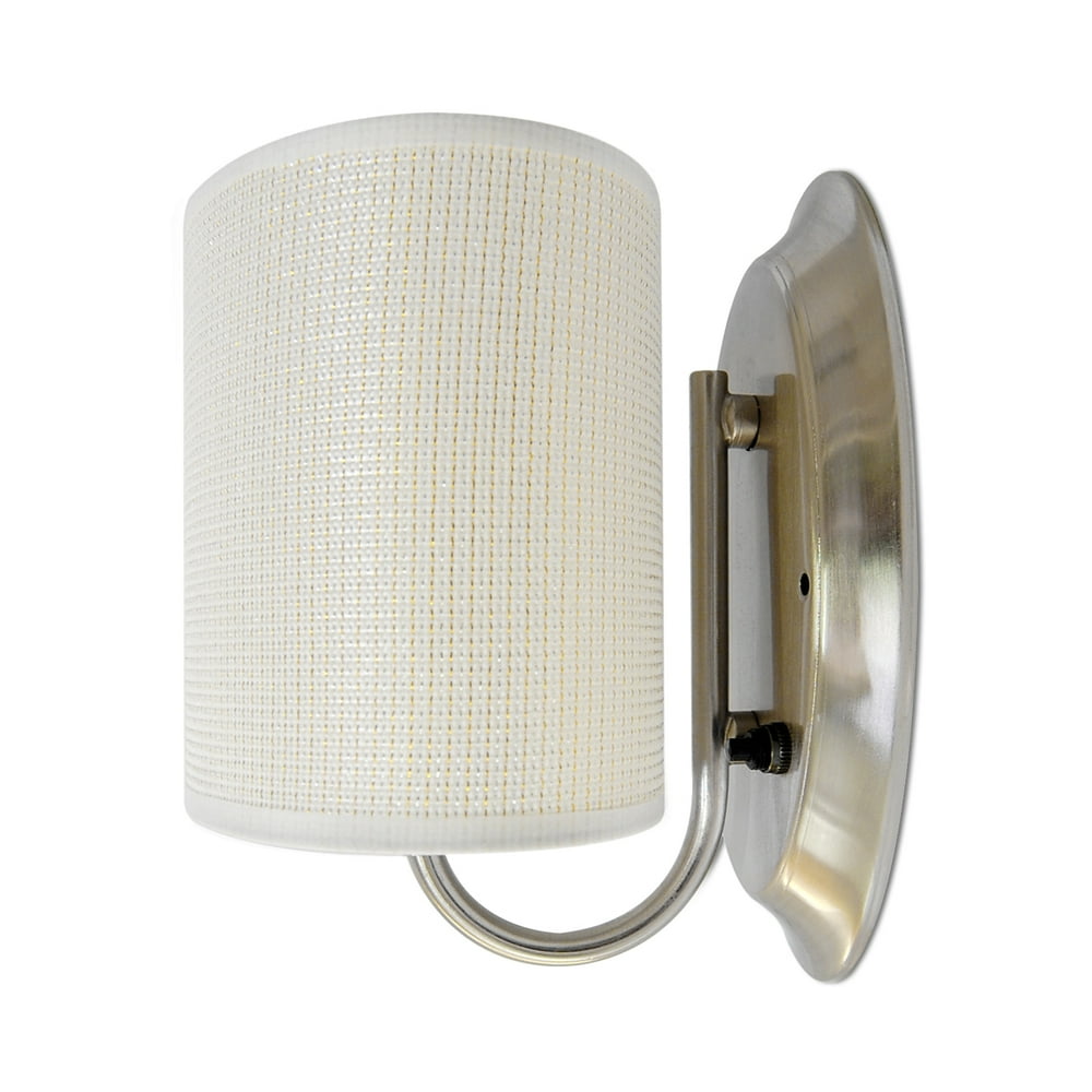 Dream Lighting LED 12volt Wall Lamp White Elliptical Fabric Shade for