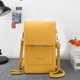 thumbnail image 4 of Bolsa bandolera de cuero PU multifunción para teléfono móvil para dama para el trabajo (Amarillo) Likrtyny Para Estrenar, 4 of 6