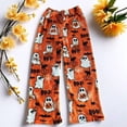 thumbnail image 2 of Halloween Pajama Pants for Women Men Couples Flannel Pjs Pants Fuzzy Pjs Pants Plush Pajama Bottom Costume Sleepwear Matching Pajamas Halloween Christmas Gifts, 2 of 3