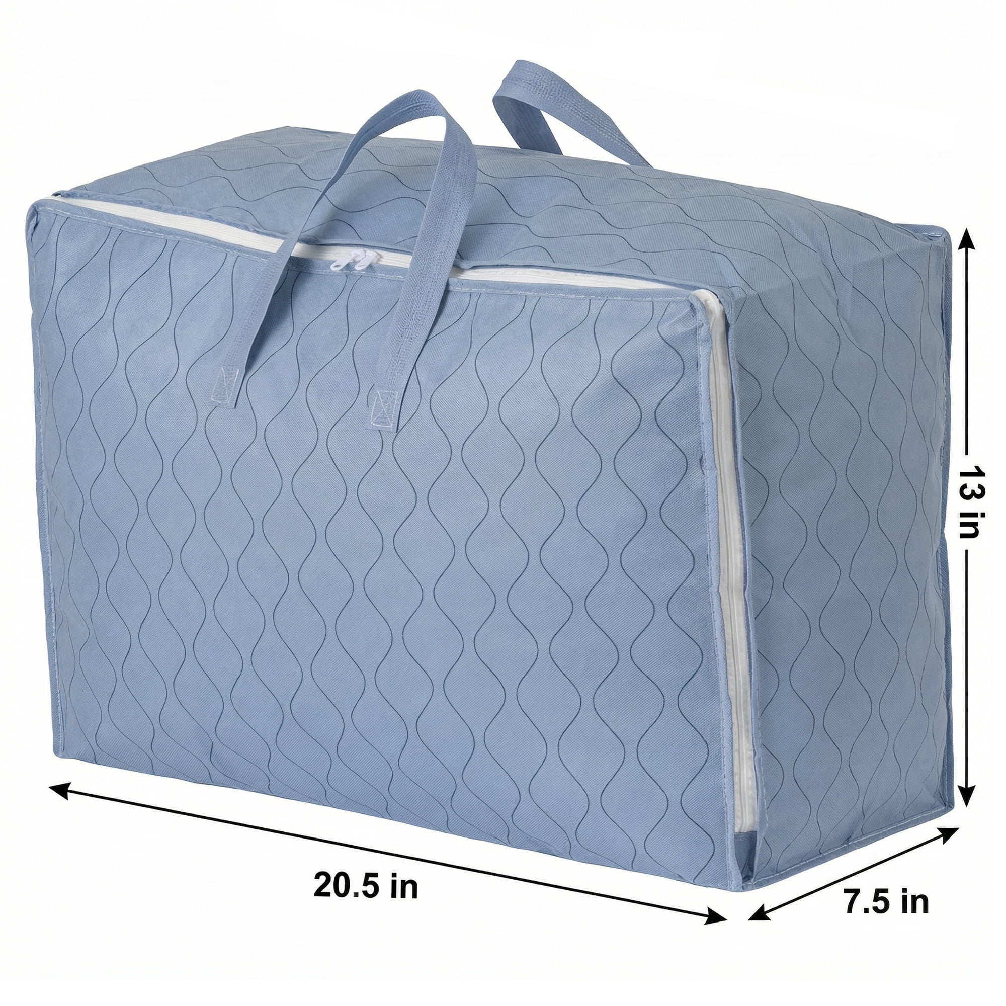 Unique Bargains Storage Bag for Organizing Comforter and Closet Blue 20.5"x7.5"x13"