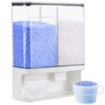 thumbnail image 1 of Wall-Mounted Laundry Detergent Dispenser, Dry Food Storage Container with 2 Measuring Cups, Large Capacity Organization Box for Rice Beans Solid Grains Scent Beads, 1 of 5