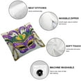 thumbnail image 4 of QZHH Mardi Gras Pillow Covers for Home Decorations Beads Eye Mask Fleur De Lis Gnomes Truck Decor Happy Mardi Gras Throw Pillows Decorative Cushion Cases Mardi Gras Decorations 2pc, 4 of 6
