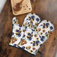 thumbnail image 5 of Cute Oven Mitts,Pioneer Flower Floral Print Pattern Oven Mitt 2-Pack Set,Kitchen Gloves for Oven,Heat Resistant Oven Mitts 7.7"x12", 5 of 7