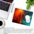 thumbnail image 3 of Orange & Cyan Nebula Galaxy Mouse Pad Small NonSlip Washable Office Computer Mouse Pad, 9.5x7.9 Inch, Ideal for Home, Office, Gaming, 3 of 6