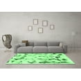 thumbnail image 3 of Ahgly Company Indoor Round Abstract Emerald Green Modern Area Rugs, 4' Round, 3 of 4