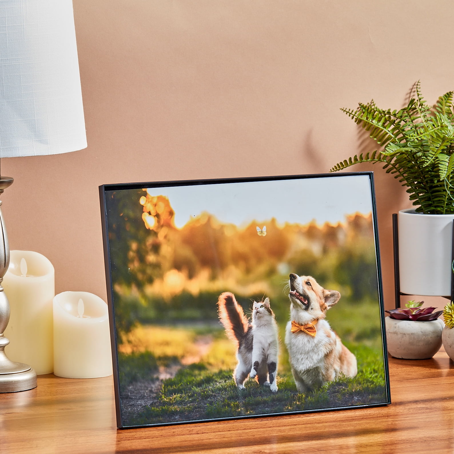 Mainstays 11x14 Front Loading Picture Frame, Black, Set of 6  (图2)